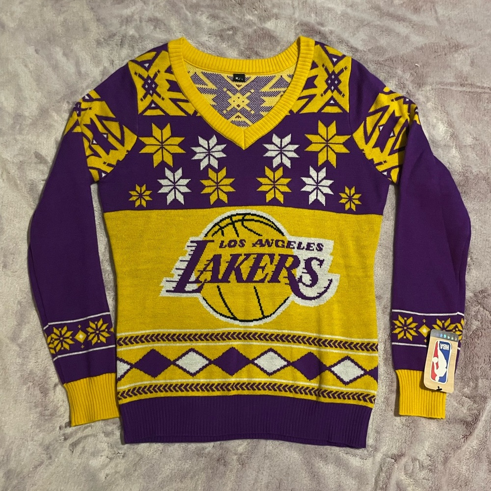 NWT NBA Lakers Ugly Christmas Sweater